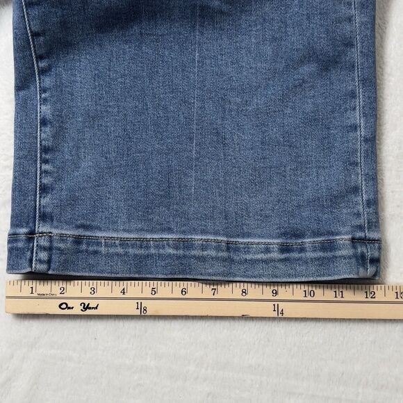 Vici High Rise Wide Leg Cropped Jeans Womens Sz 29 Medium Wash - Picture 11 of 11